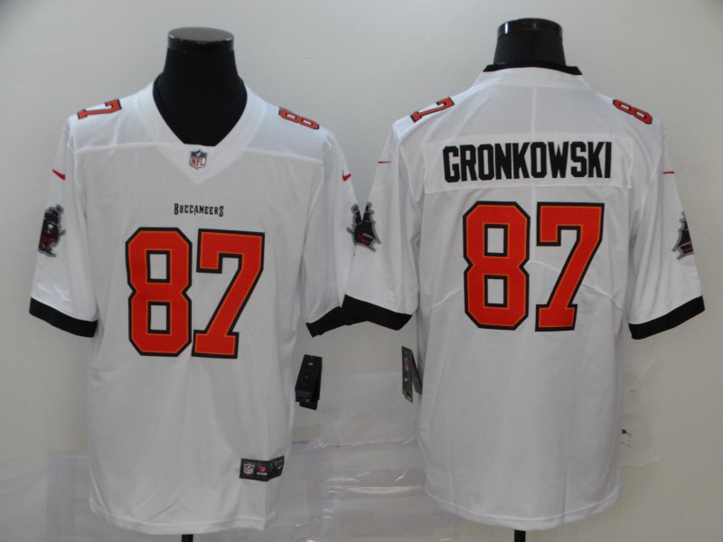 Men Tampa Bay Buccaneers 87 Gronkowsk white Vapor Untouchable Player Nike Limited NFL Jersey